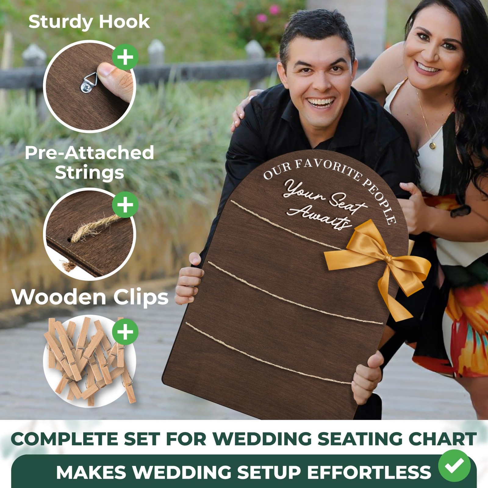 Wedding Seating Chart Board Display For Wedding Reception Decor – Rustic Seat…