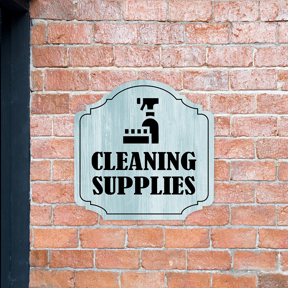 Heritage Plus Cleaning Supplies Wall or Door Sign | Business Workplace Signage