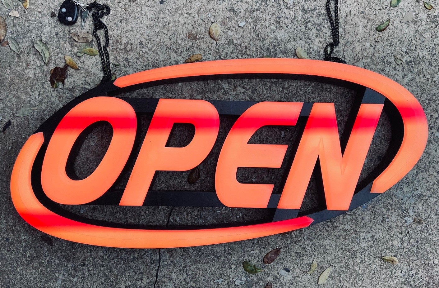 LED Open Sign NIOB Super-Bright Innovations GLI1050 32” x 15” Green Light