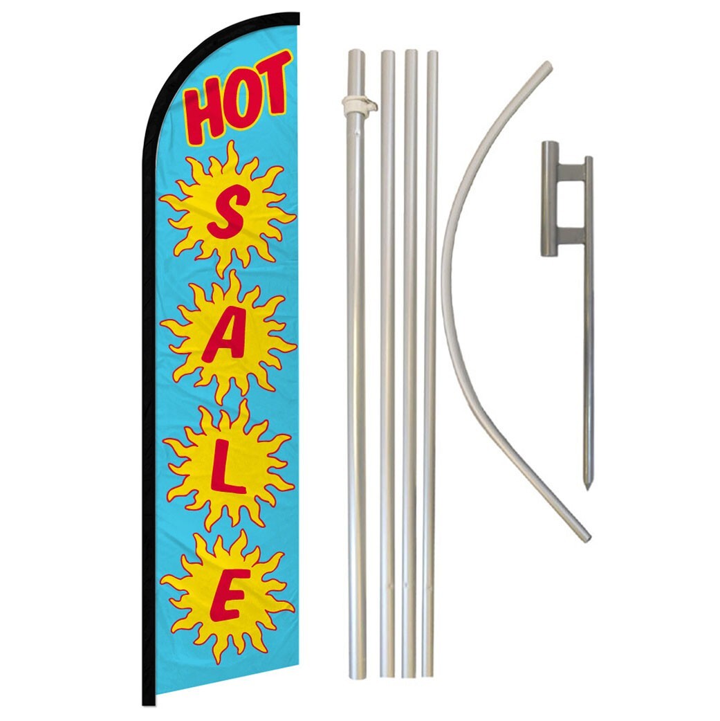Hot Sale Full Curve Windless Swooper Flag Pole Kit Sale Flag