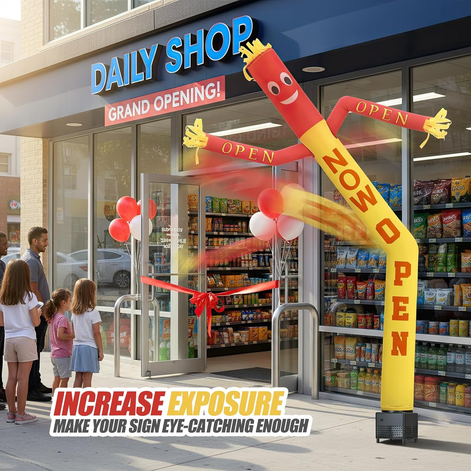 6ft Now Open Air Tube Dancer Inflatable Waving Tube Man with Blower – Wacky Wavi
