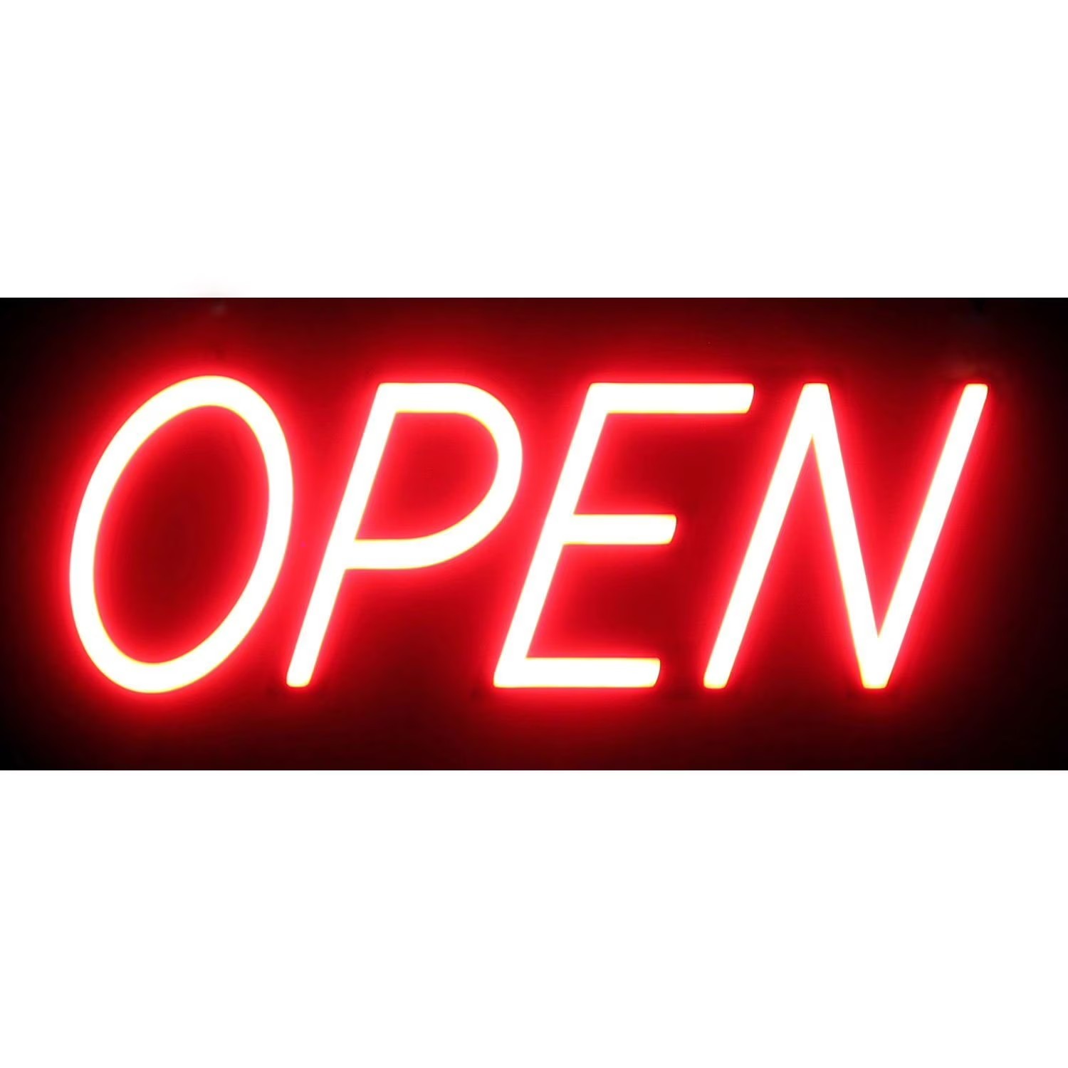 Optiva Ultra Bright LED Open Sign with Remote Control 19.5&Prime; New In Box