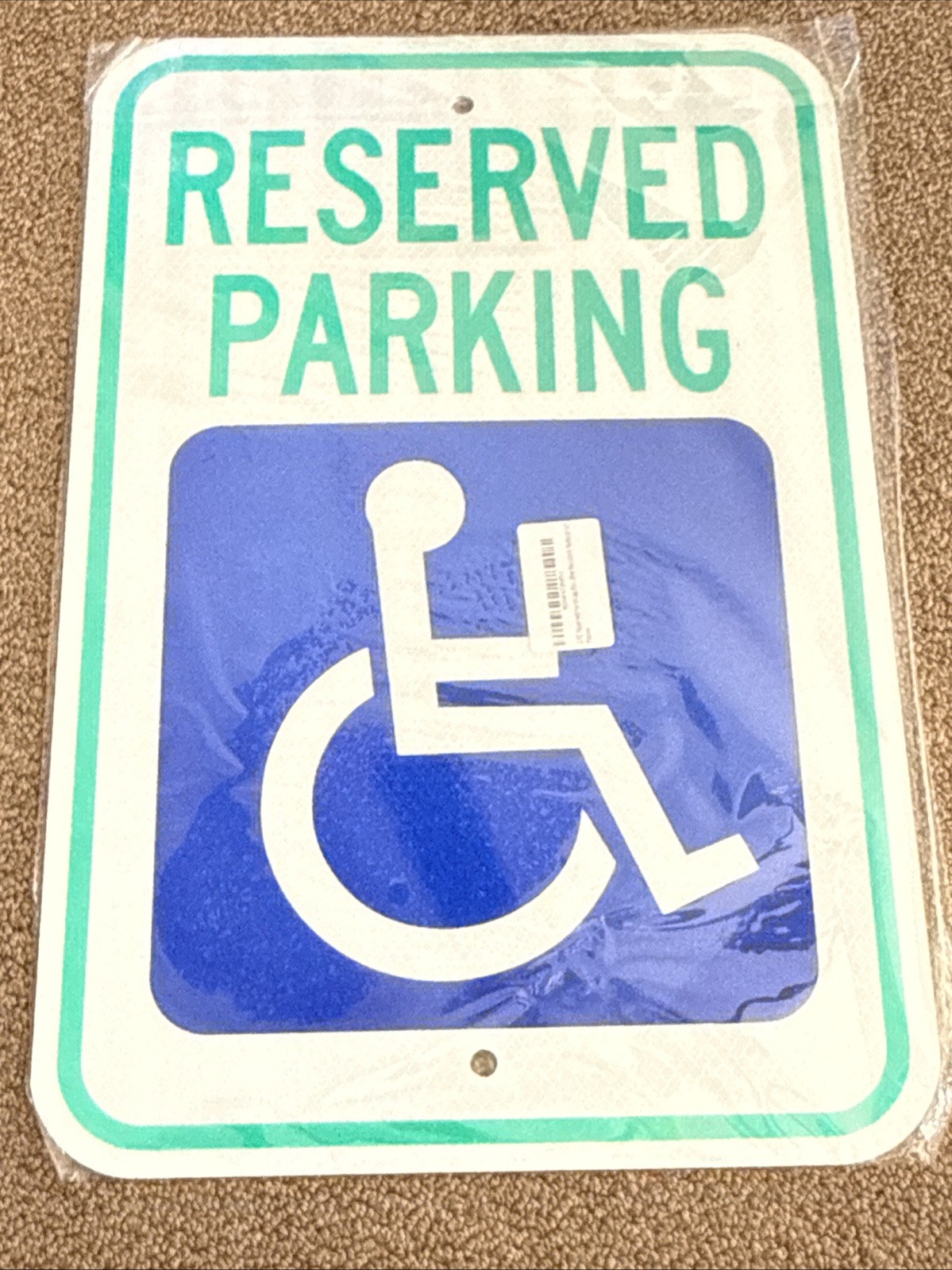 2 Reserved Handicap Parking Sign Aluminum Composite Metal Car Lot Signs 8&Prime;x12&Prime;