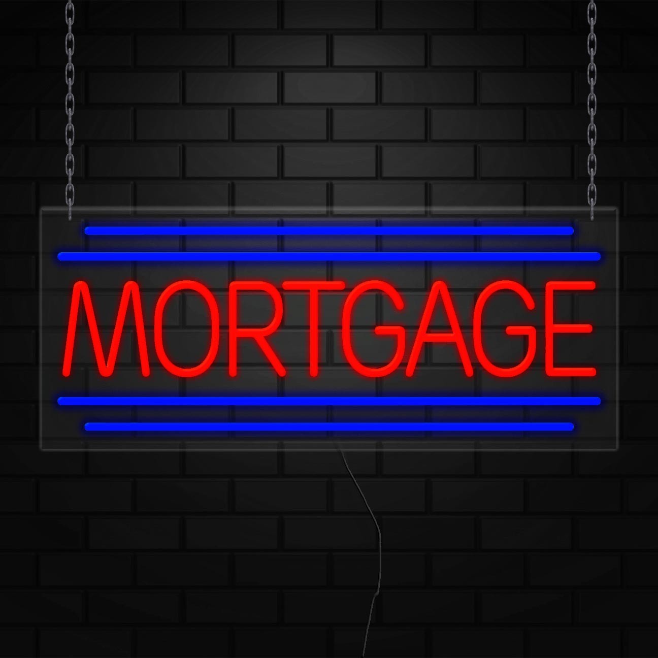 Mortgage Sign for Business Displays | LED Flex Neon | 32&Prime;W x 13&Prime;H x 1&Prime;D