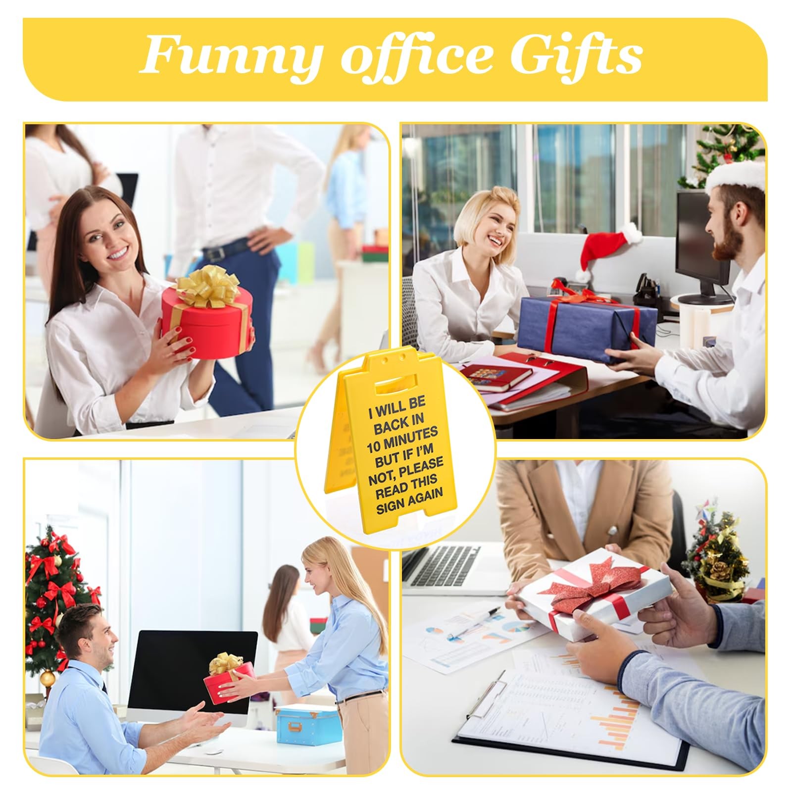 Humorous Out of Office Desk Sign – Be Right Back in Minutes Decor