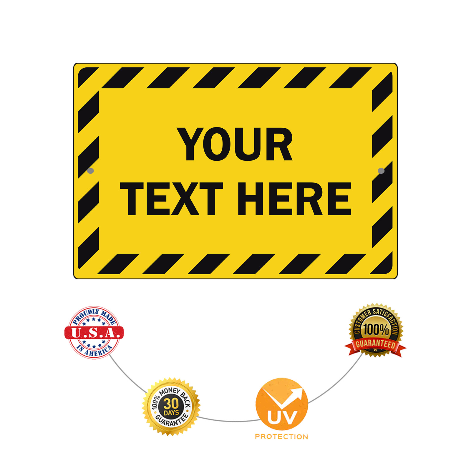 Custom Sign Your Text Wording Sign Personalized Text Notice Aluminum Metal Sign