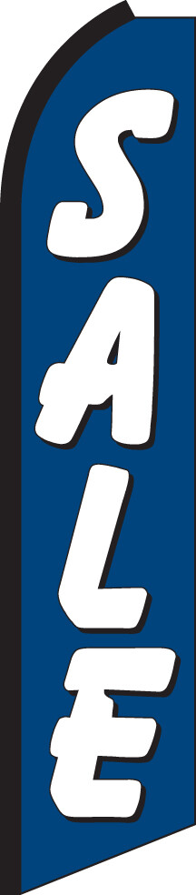 SWOOPER FEATHER FLUTTER FLAG SALE BLUE WHITE SIGN ADVERTISING HALF SLEEVE SUPER
