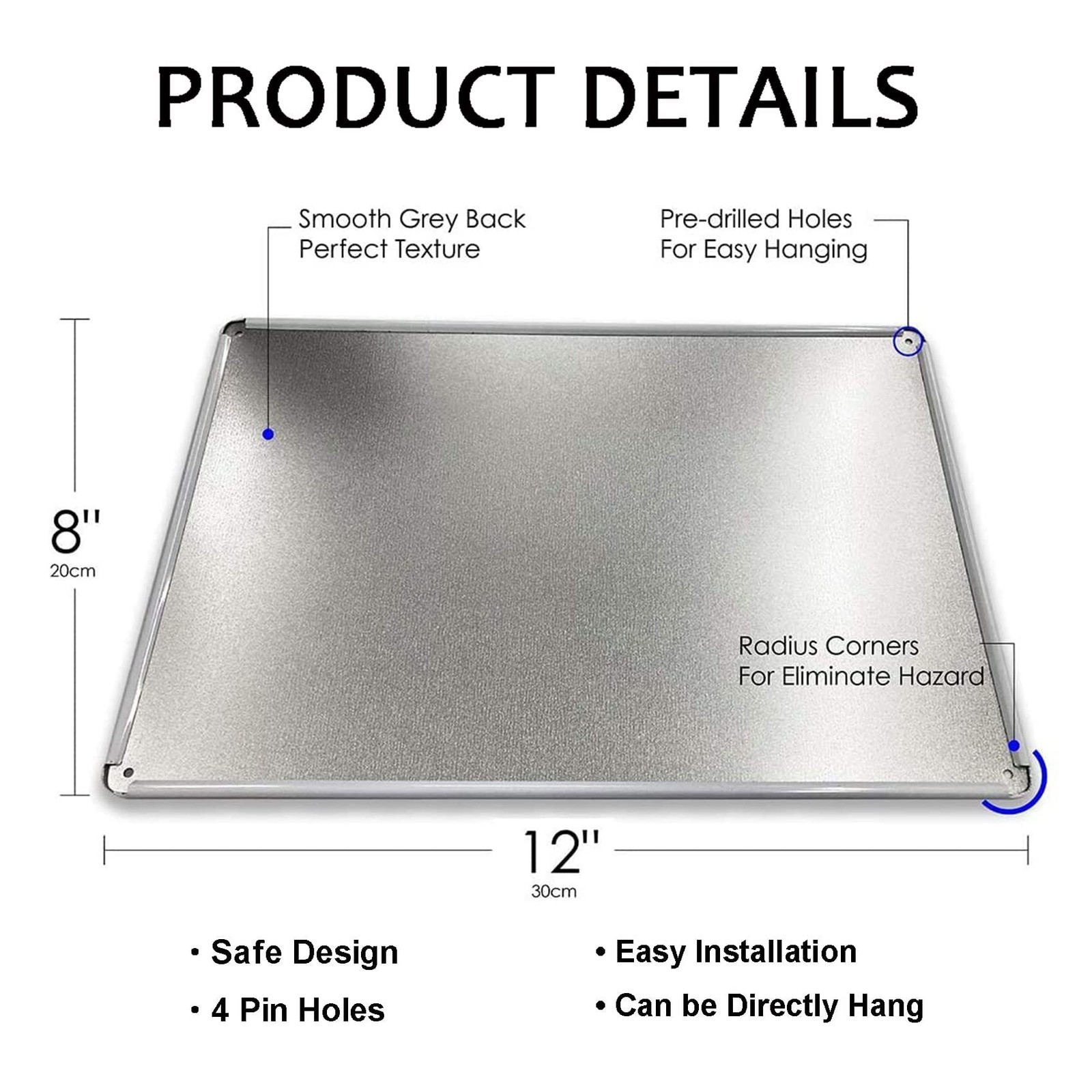 8×12 inch Deliver Packages to Side Door Sign Right Arrow Metal Instructions