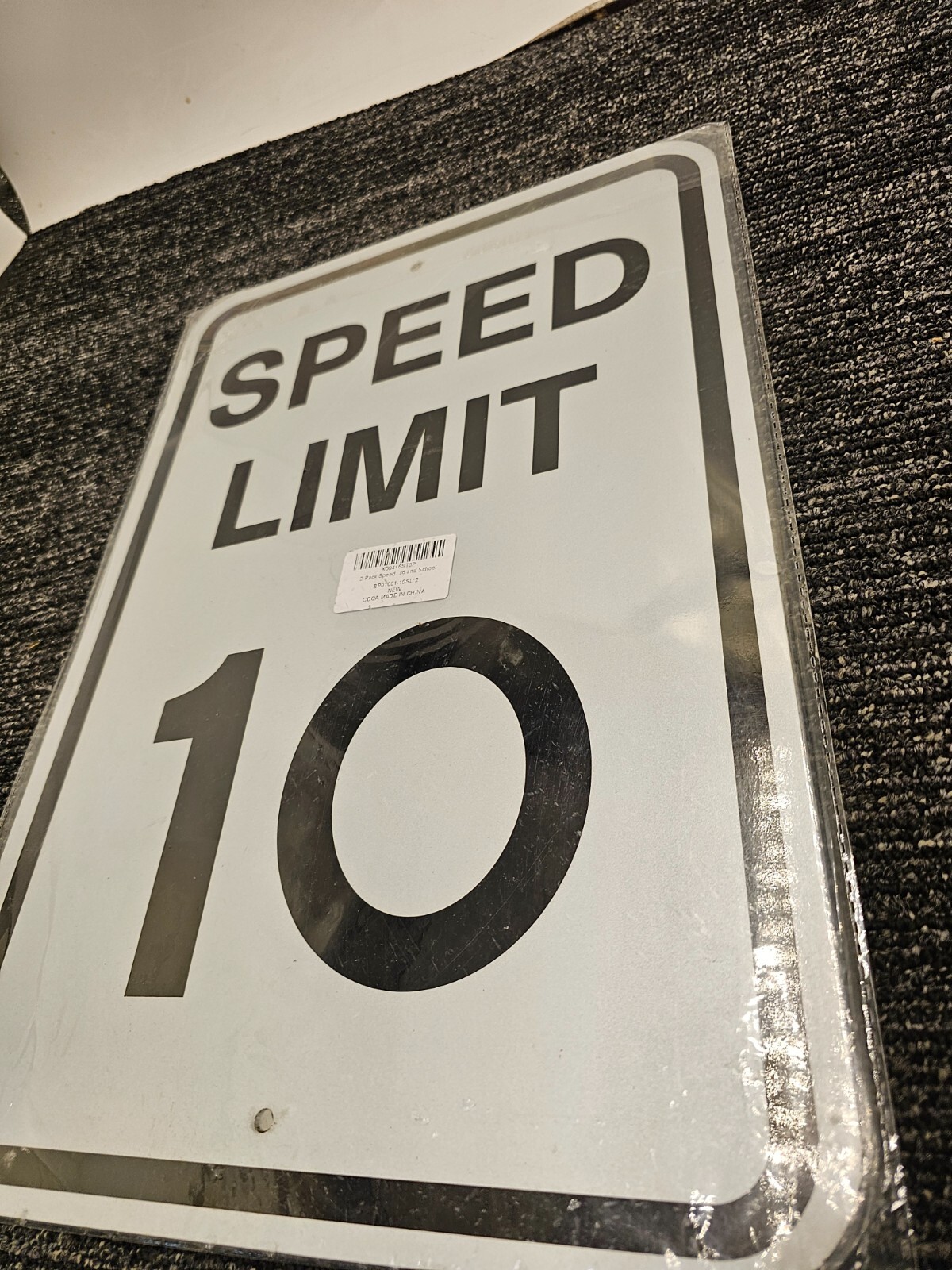 (QTY 2) Speed Limit 10 MPH Sign Slow Down Traffic Sign 12&Prime;x18&Prime; Rust Free 40Mil