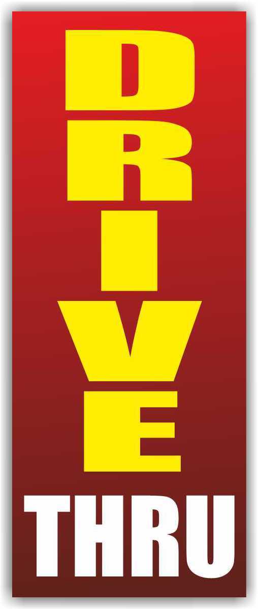 DRIVE THRU Advertising Banner Vinyl Mesh Sign now open welcome shop store buffet