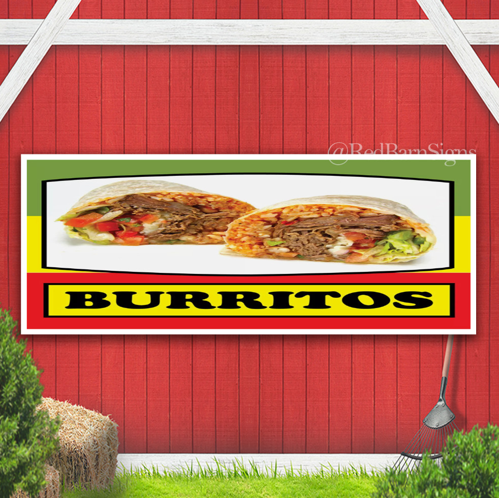Food Truck Burritos Restaurant & Food Concession Banner Sign