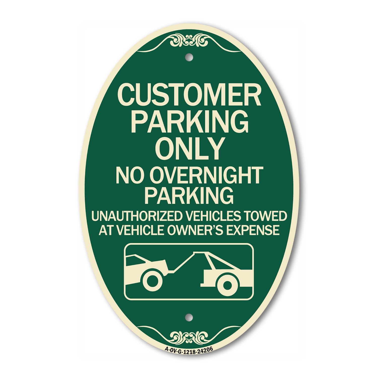 Customer Parking Only No Overnight Parking Unauthorized Vehicles Towed at Owner