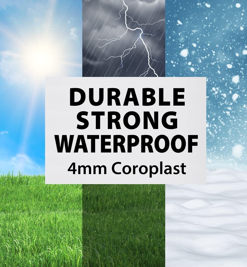 36&Prime; x 24&Prime; Blank Corrugated Plastic Heavy Duty Yard Signs (White or Black)