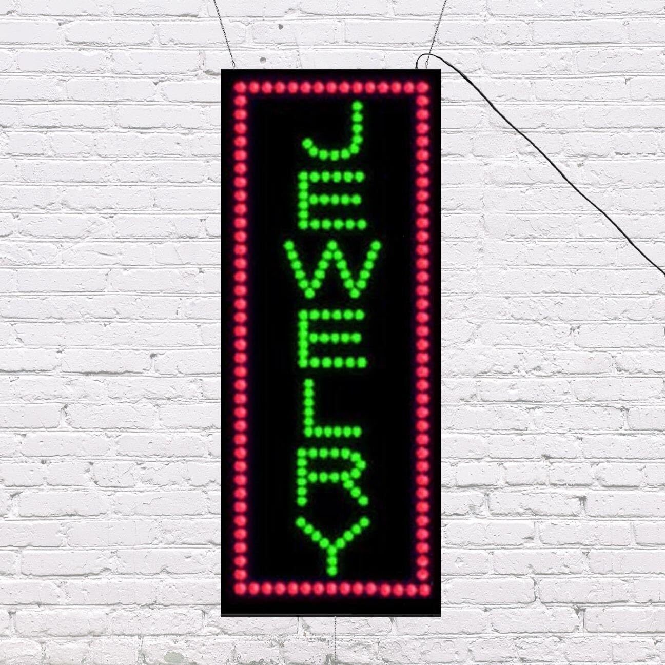 LED Jewelry | Light-up Sign | 11&Prime;W x 27&Prime;H x 1&Prime;D