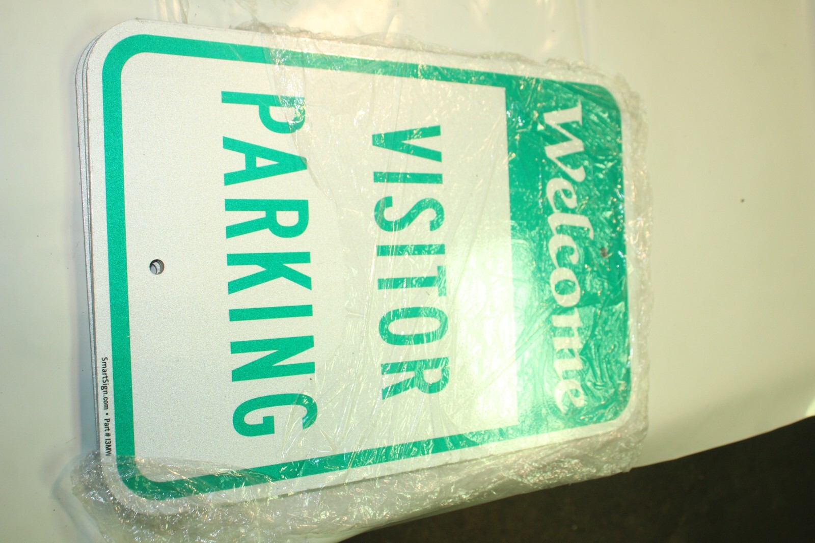 4 Pack of Welcome Visitor Parking Signs SmartSign I3MW 18×12 Aluminum