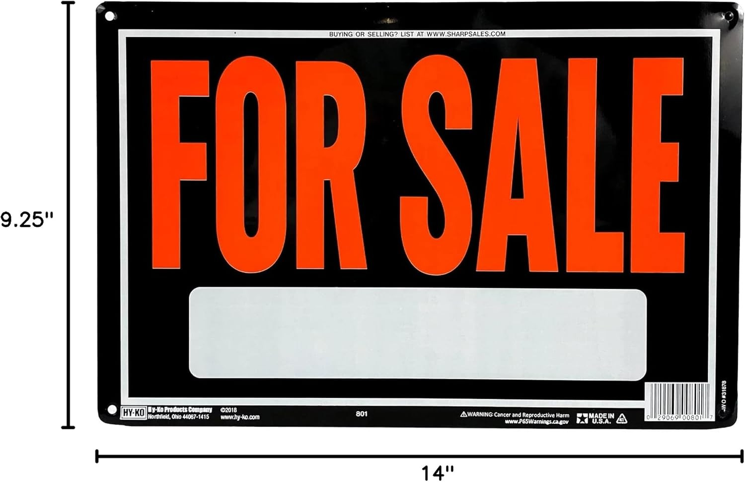 Aluminum Signs, 14” x 9.5”, Durable Long-Lasting Contrasting Metal Signs for Out