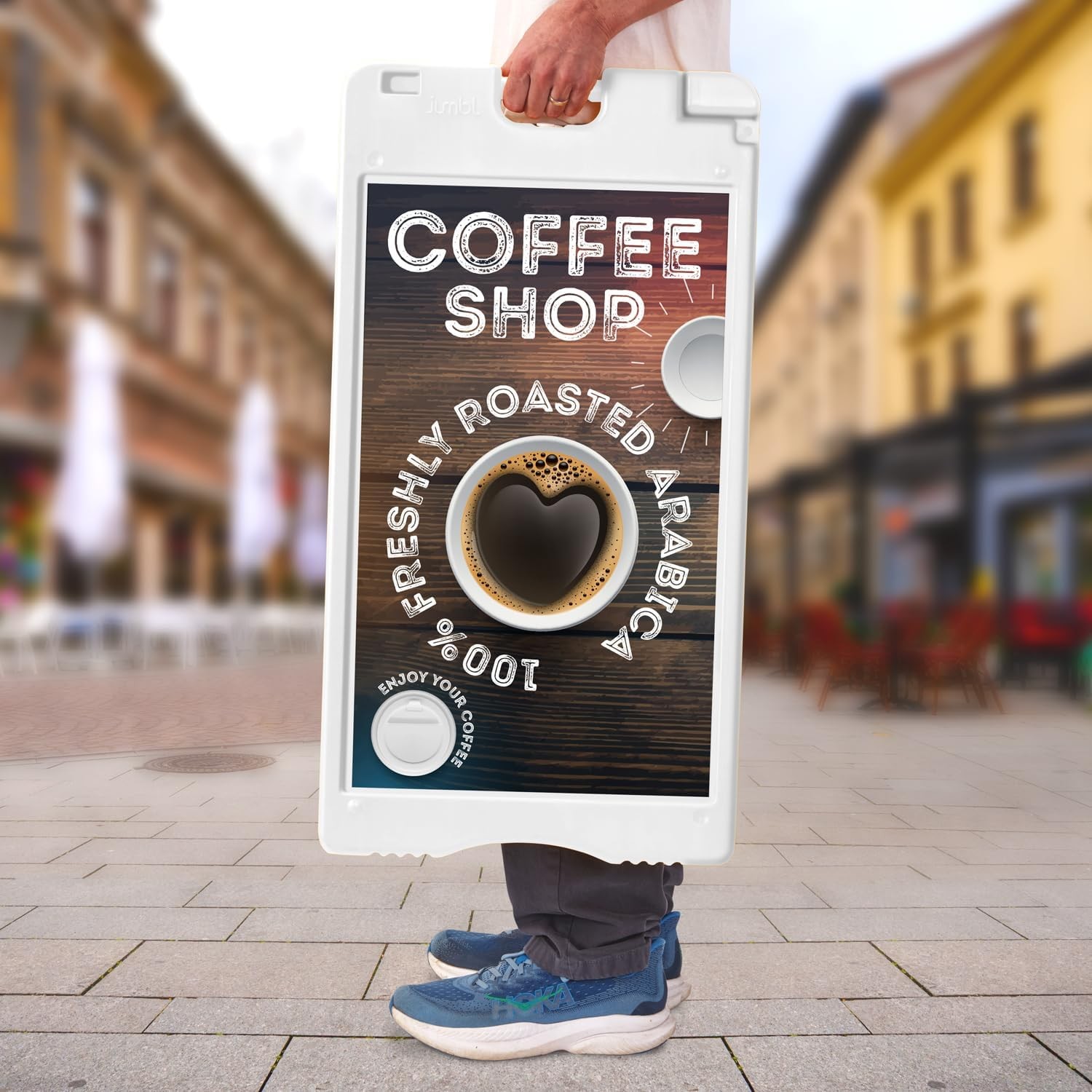 A-Frame Signboard 15.7” x 26” Display Surface – Small Outdoor Sandwich Board