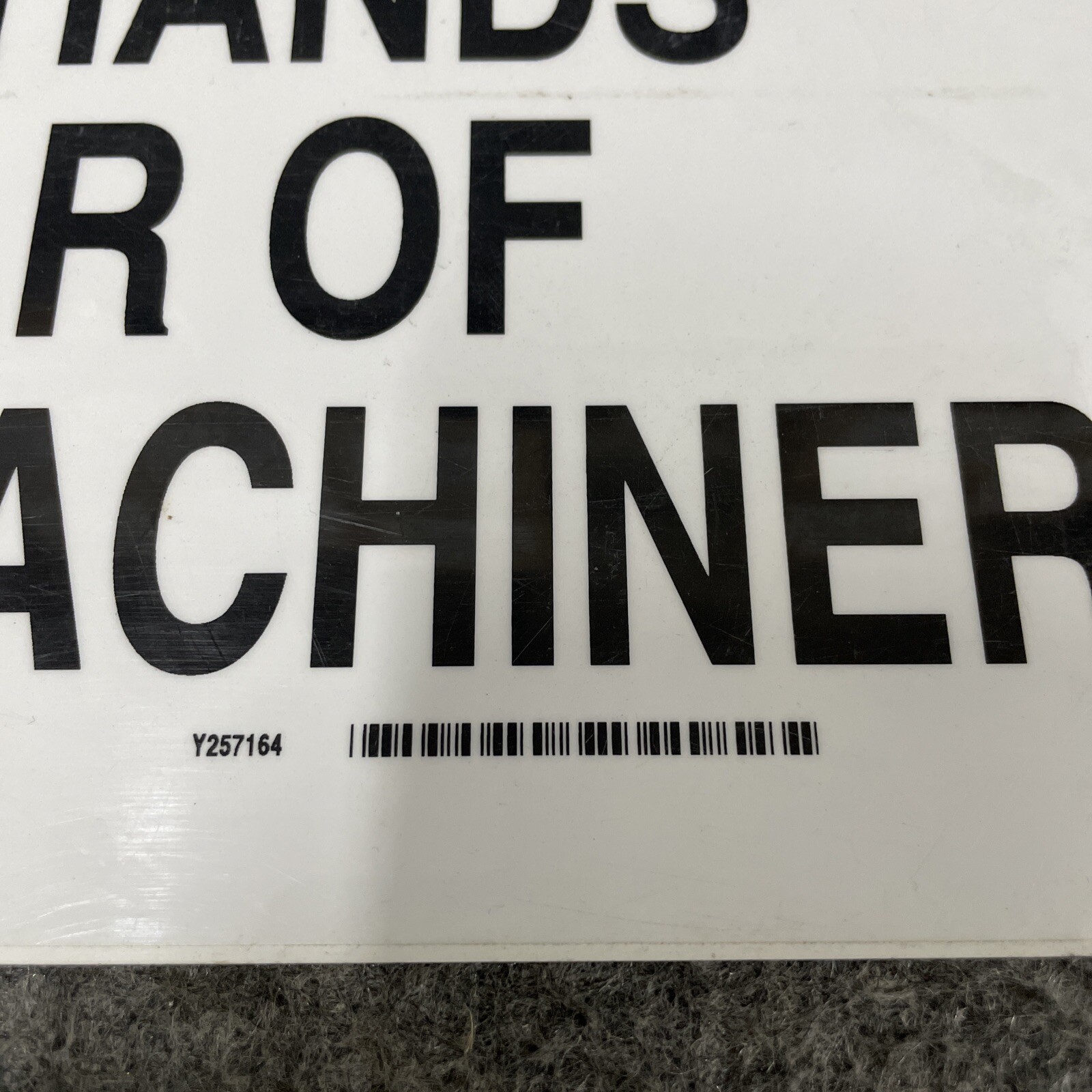 Lot of 5 – NMC D-305 Danger Moving Machinery Sign 7&Prime; X 10&Prime; PS VINYL New