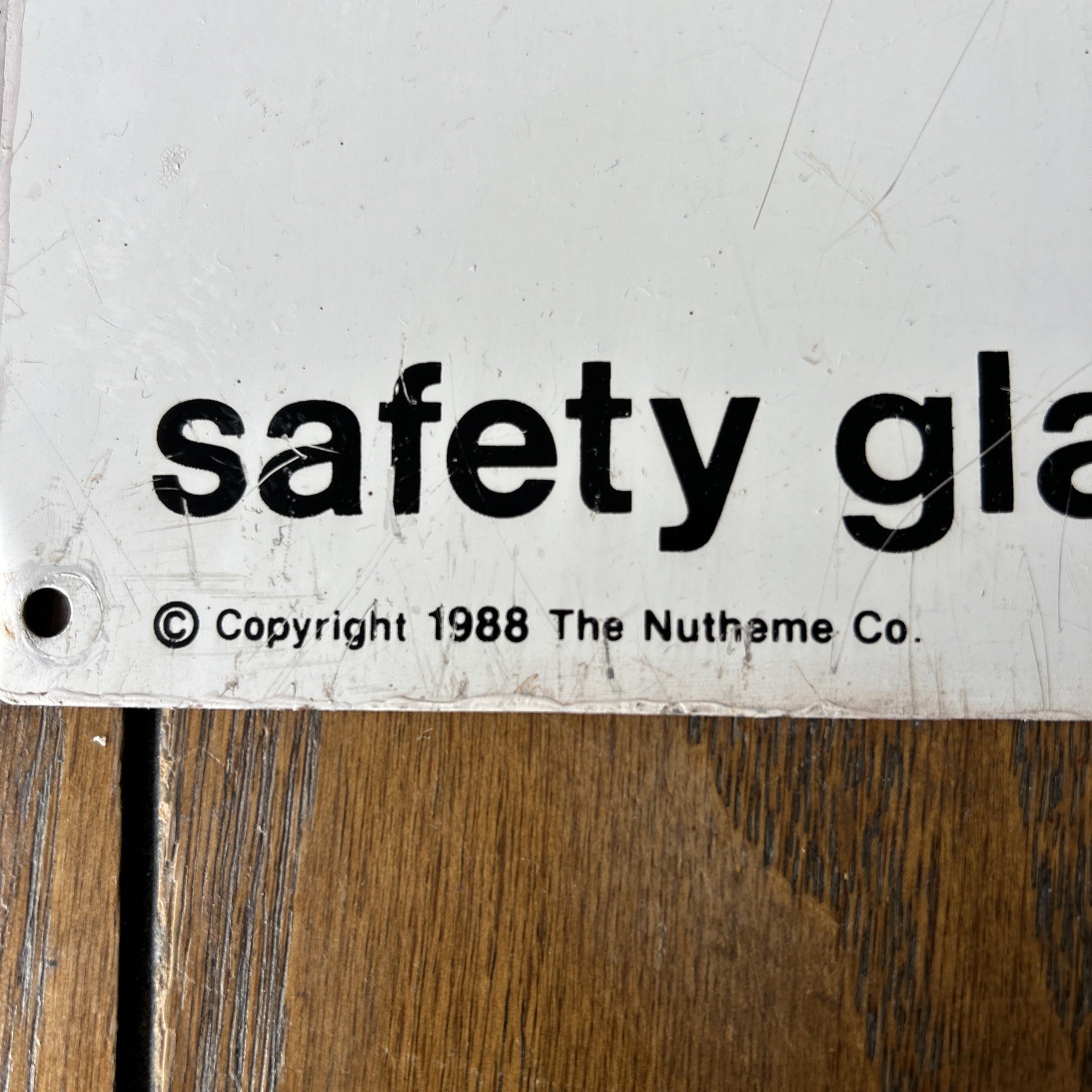 Danger Safety Glasses Required 10×12 Metal 1988 DANGER
