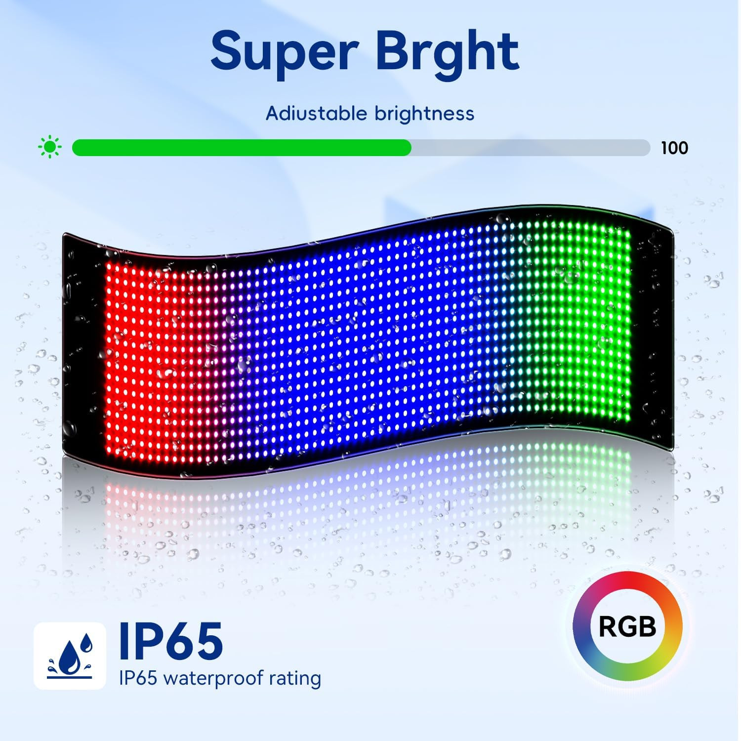 LED Sign for Car Devil&rsquo;S Eyes Light for Windshield APP Control Scrolling Display