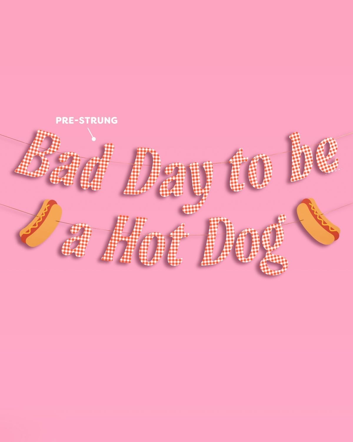 Lightweight Hot Dog Party Banner – Perfect for Cookouts & July 4th Celebrations