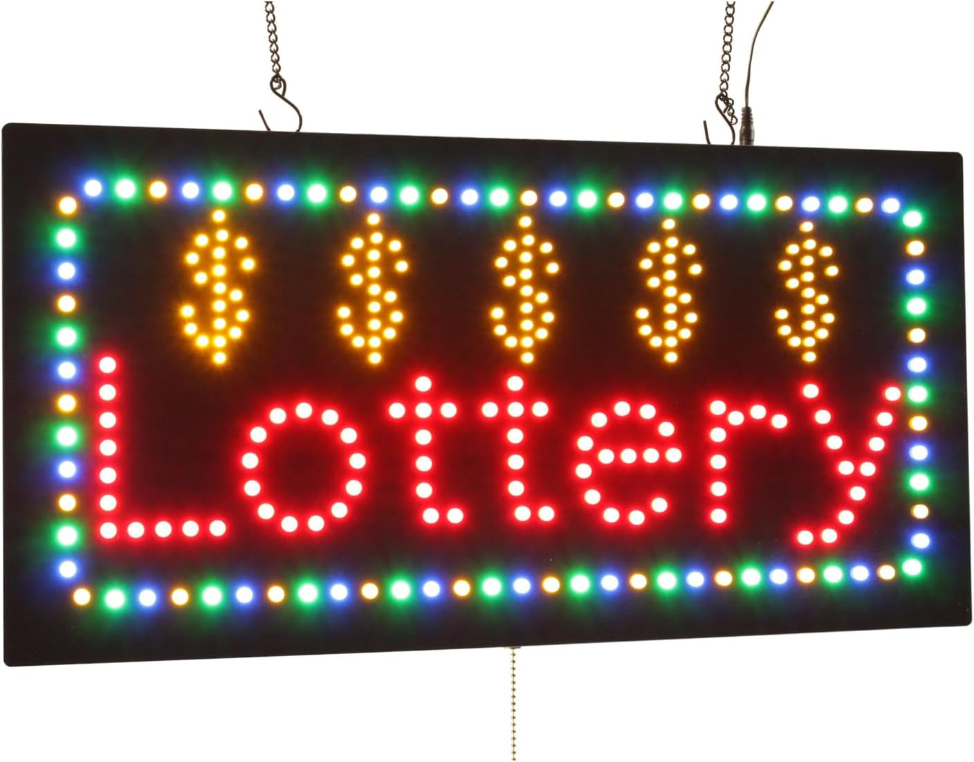 Bright LED Lottery Open Sign – 24&Prime;x12&Prime; Signboard for Grand Openings