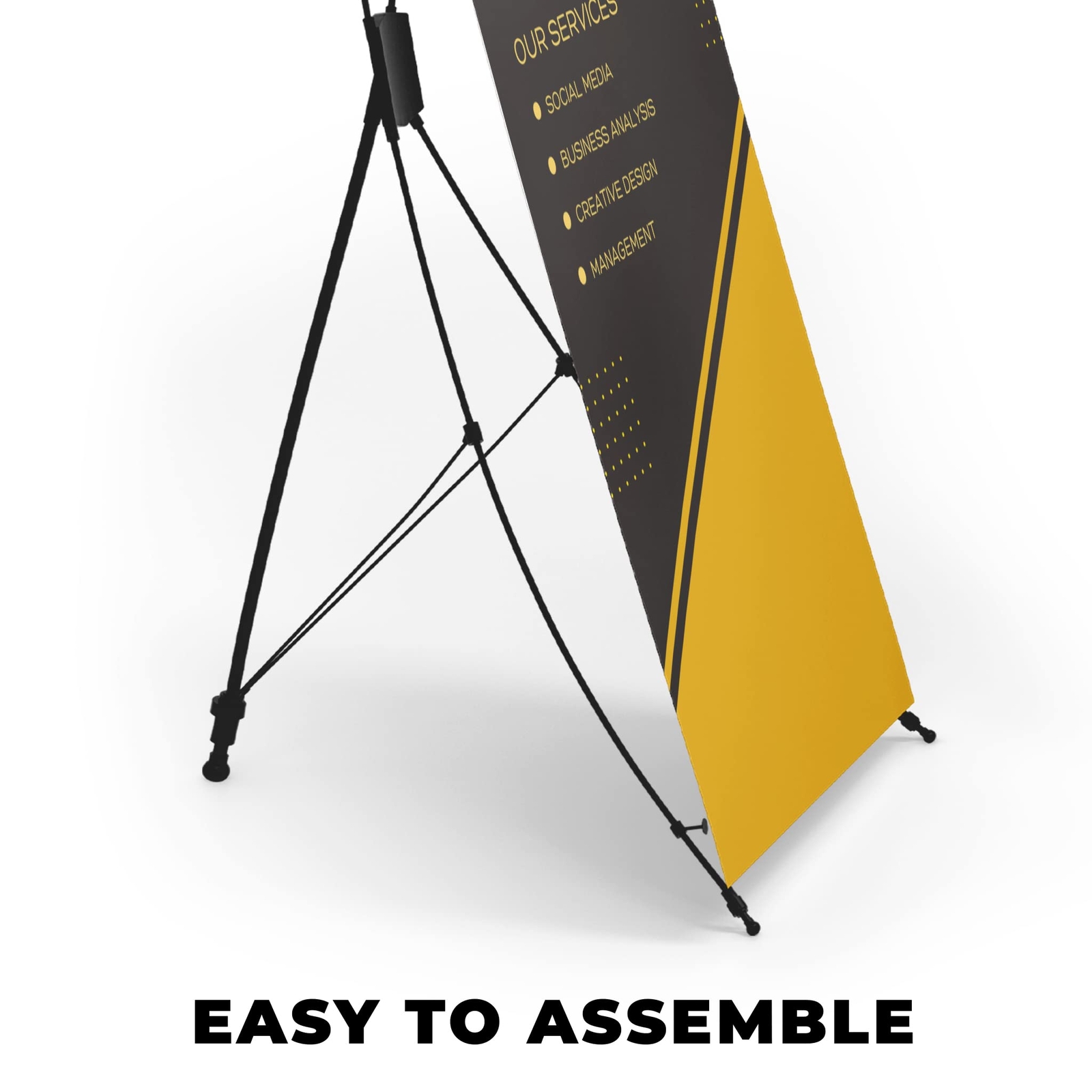 Banner w/ X Stand for Advertising, Stores, Trade Show, Events and Party 30&Prime; X 65