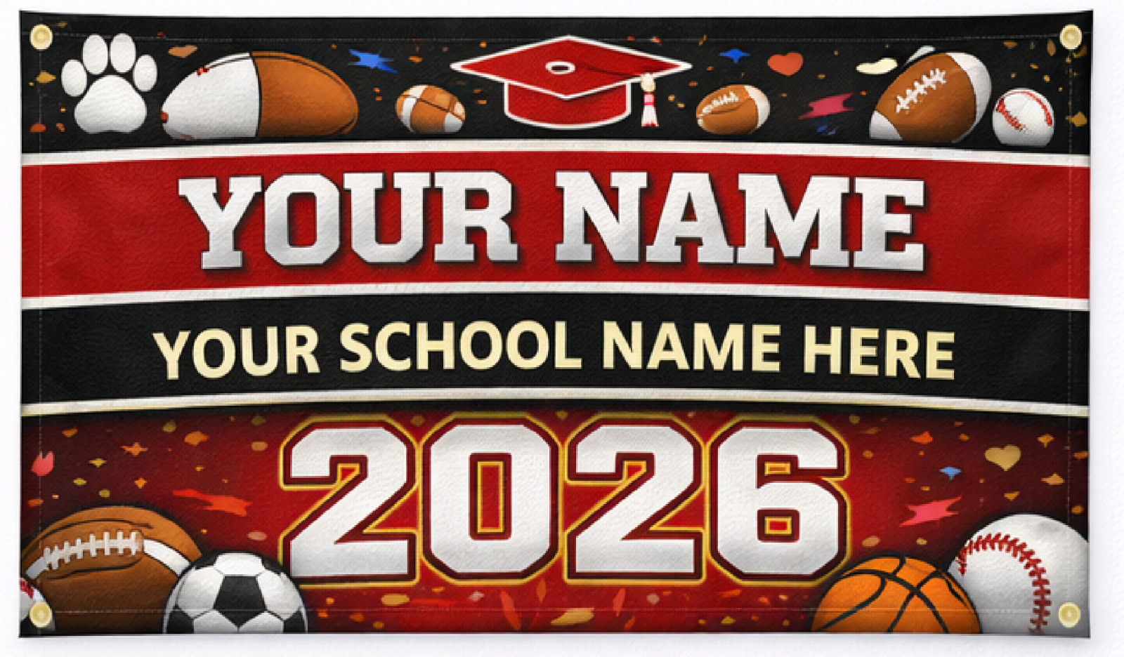 Custom Graduation Banner 2026 Personalized Photo High School College Decor USA