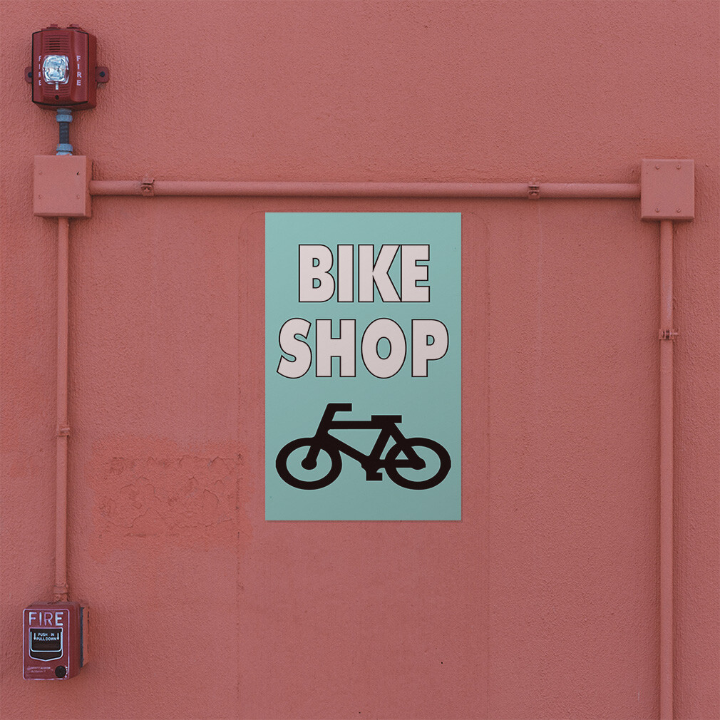 Door Decals Vertical Vinyl Stickers Multiple Sizes Bike Shop Business Vinyl