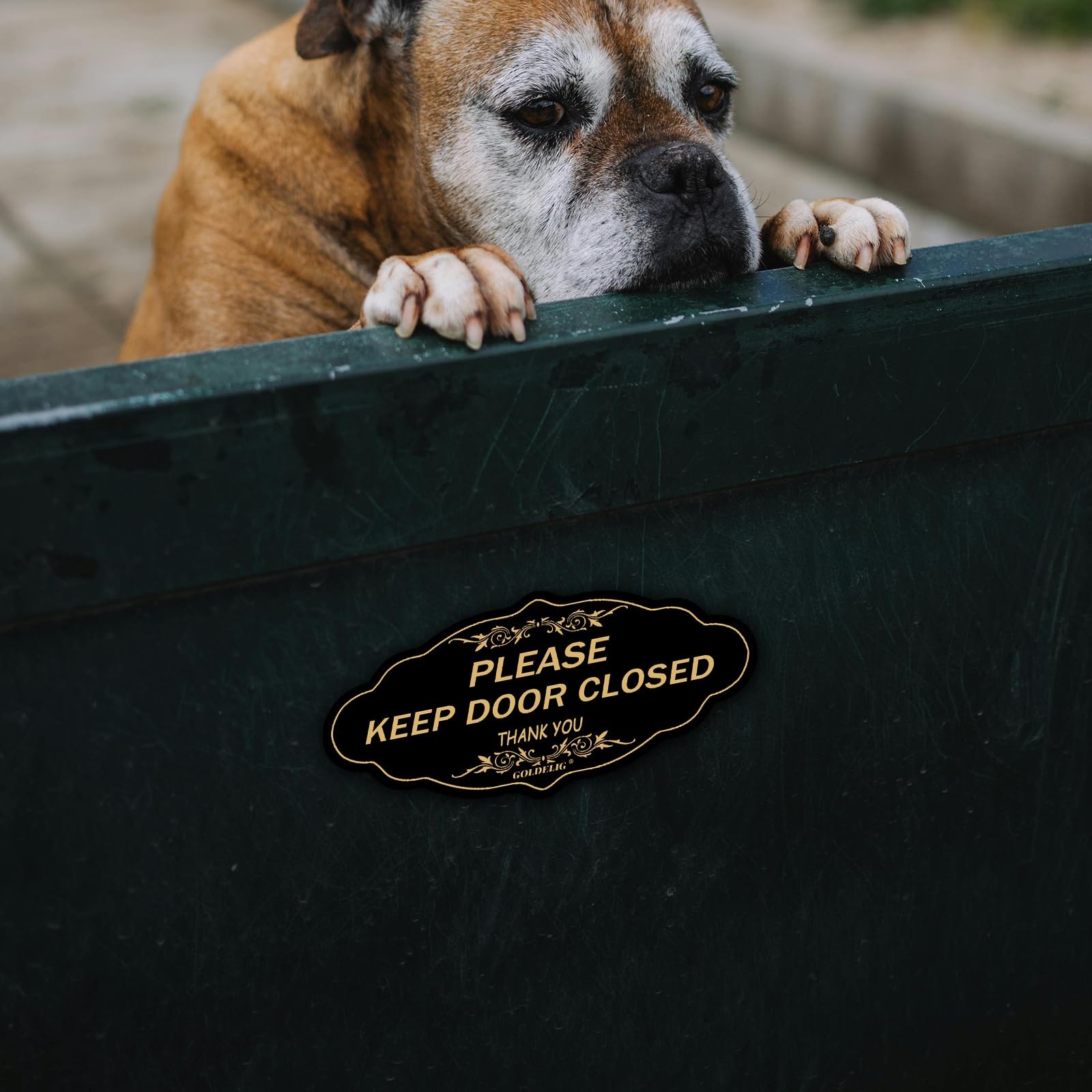 Please Keep Door Closed Sign 2 Pack 7.9 x 4 Inch Acrylic Gate Signs 3M