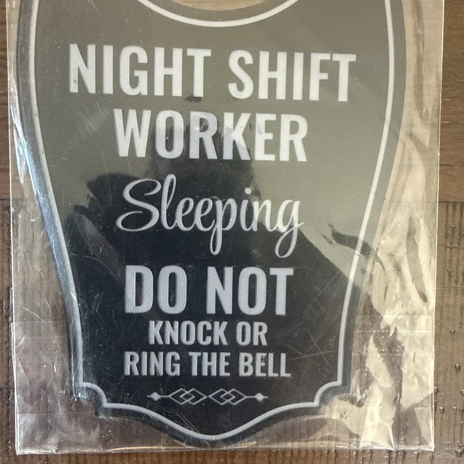 Night Shift Worker Sleeping Do Not Knock Or Ring The Bell Door Hanger 4&Prime; x 8&Prime;