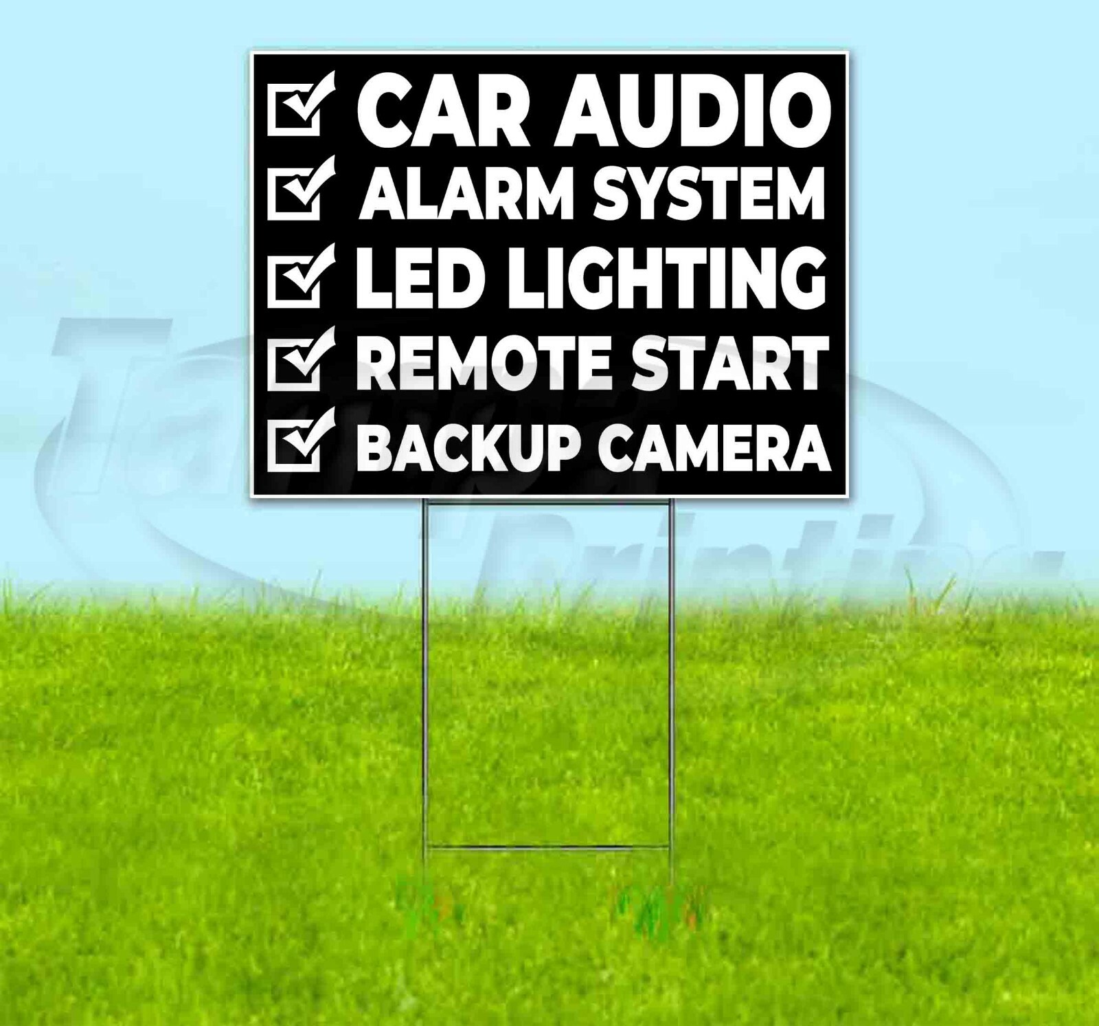 YOSS CHECKLIST Yard Sign Corrugated Plastic Bandit Lawn Decorations USA