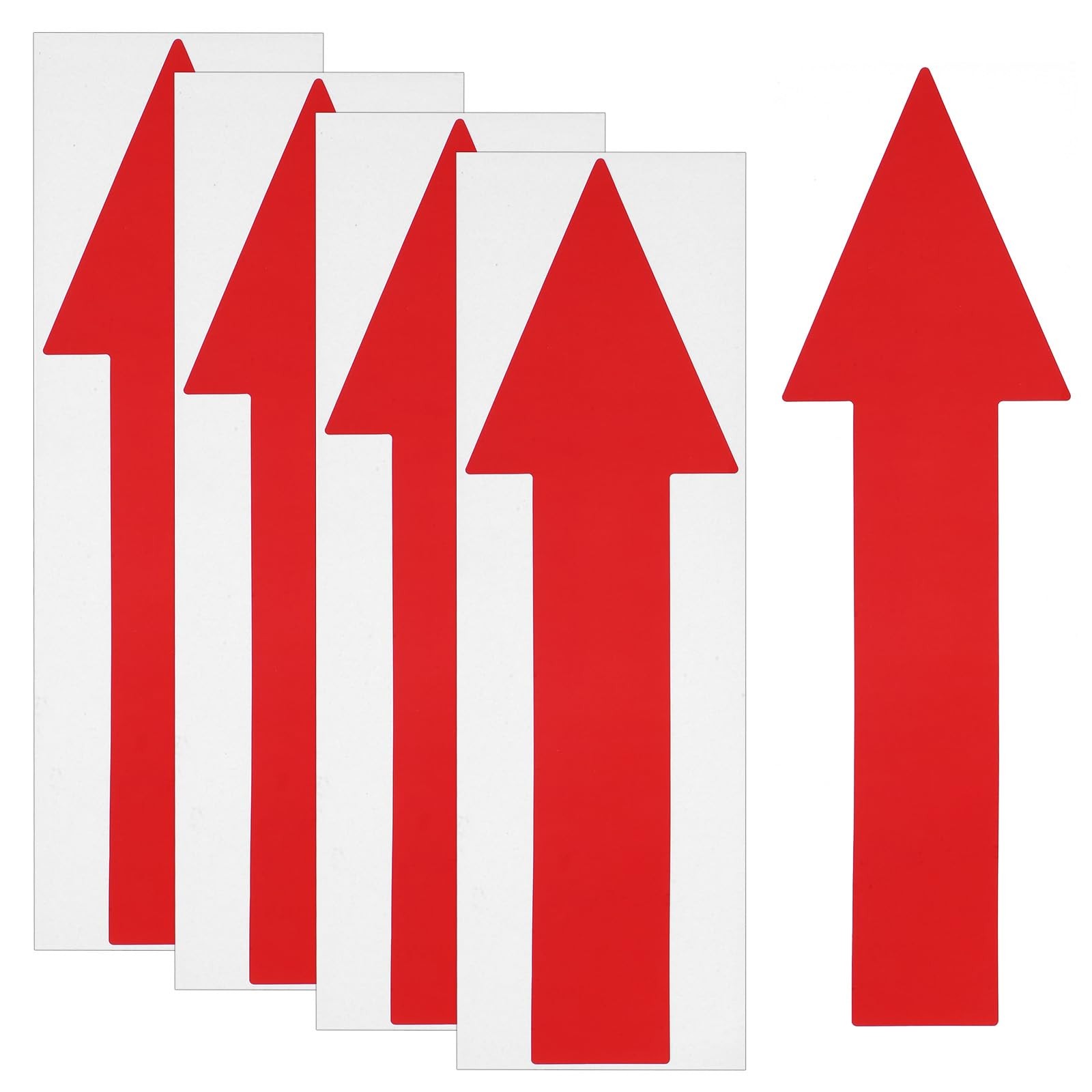 4 Pcs Arrow Sticker 12 x 4 Inch/ 300 x 90 mm Arrow Sign Stickers Red PVC Wate…