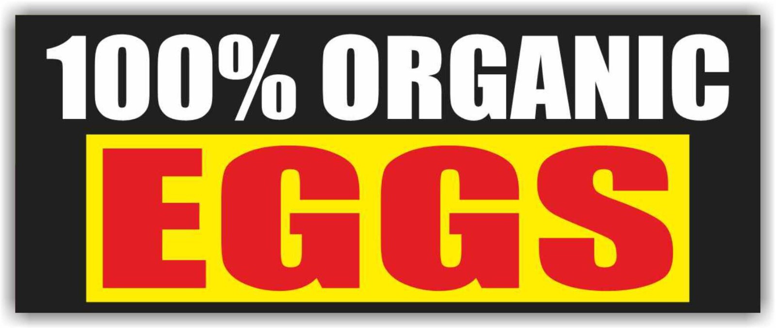 100% ORGANIC EGGS Advertising Banner Vinyl Mesh Sign Chickens Farmers Farm Fresh