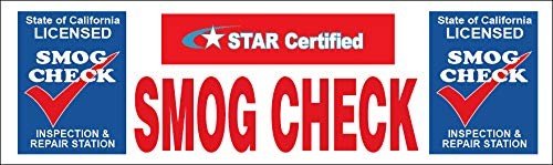 3×10 Ft Star Certified SMOG Check Inspection Repair Banner Sign – Fabric wb