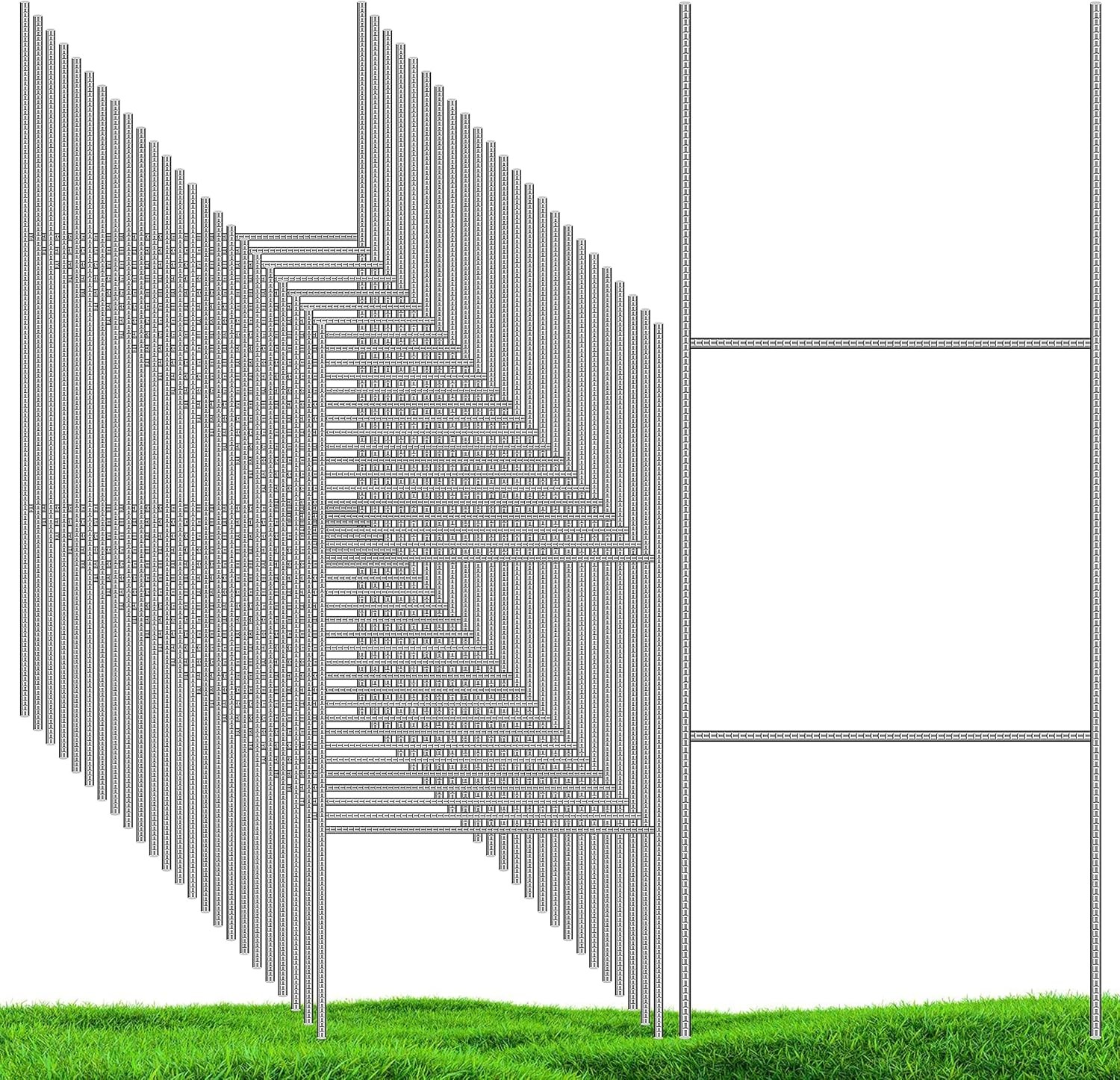 25 Pack Yard Sign Stakes Metal，Yard Stakes for Signs 16.5×7 Inches