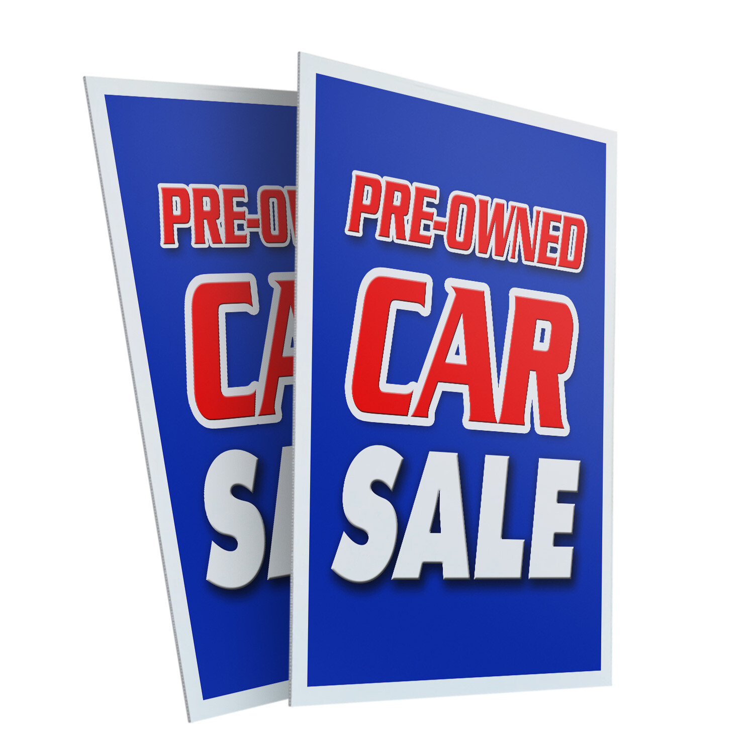 Pre-owned Car Sale 24&Prime; x 36&Prime; 2 Pack Of Store Sign Plastic Or Decal