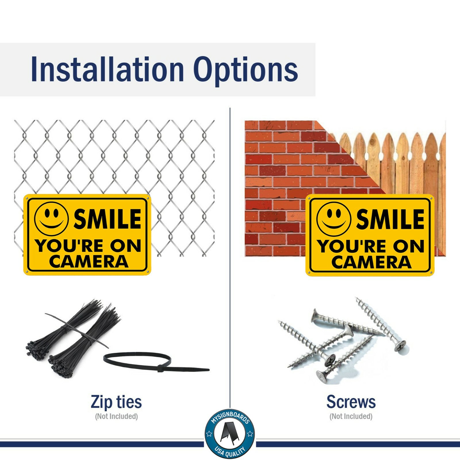 NEW SMILE YOU&rsquo;RE ON CAMERA SECURITY WATERPROOF BUSINESS YELLOW SIGN VIDEO CCTV