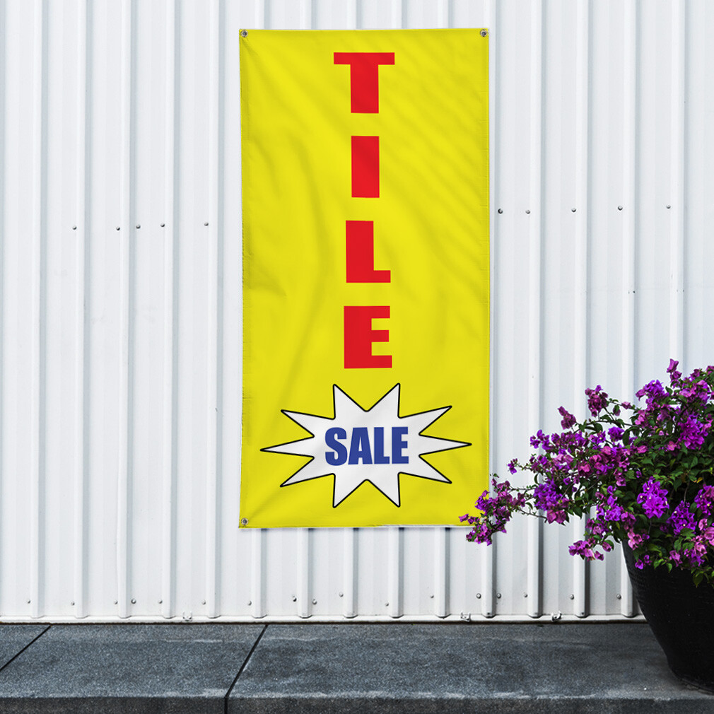 Vertical Vinyl Banner Multiple Sizes Tile Deal Promotion Business Business