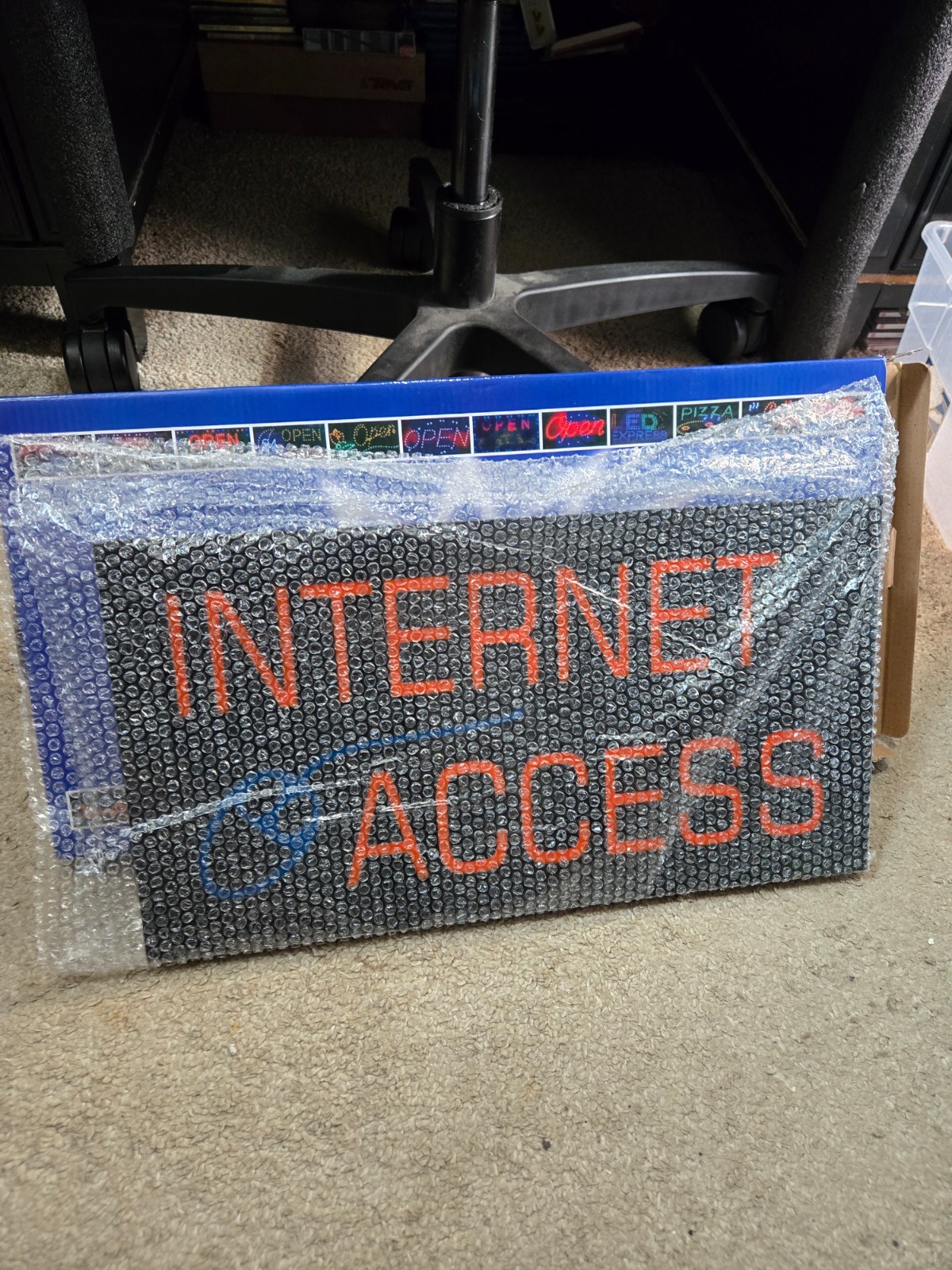 LED Sign – INTERNET ACCESS – New in the Box – 19×10.5×2 Inches
