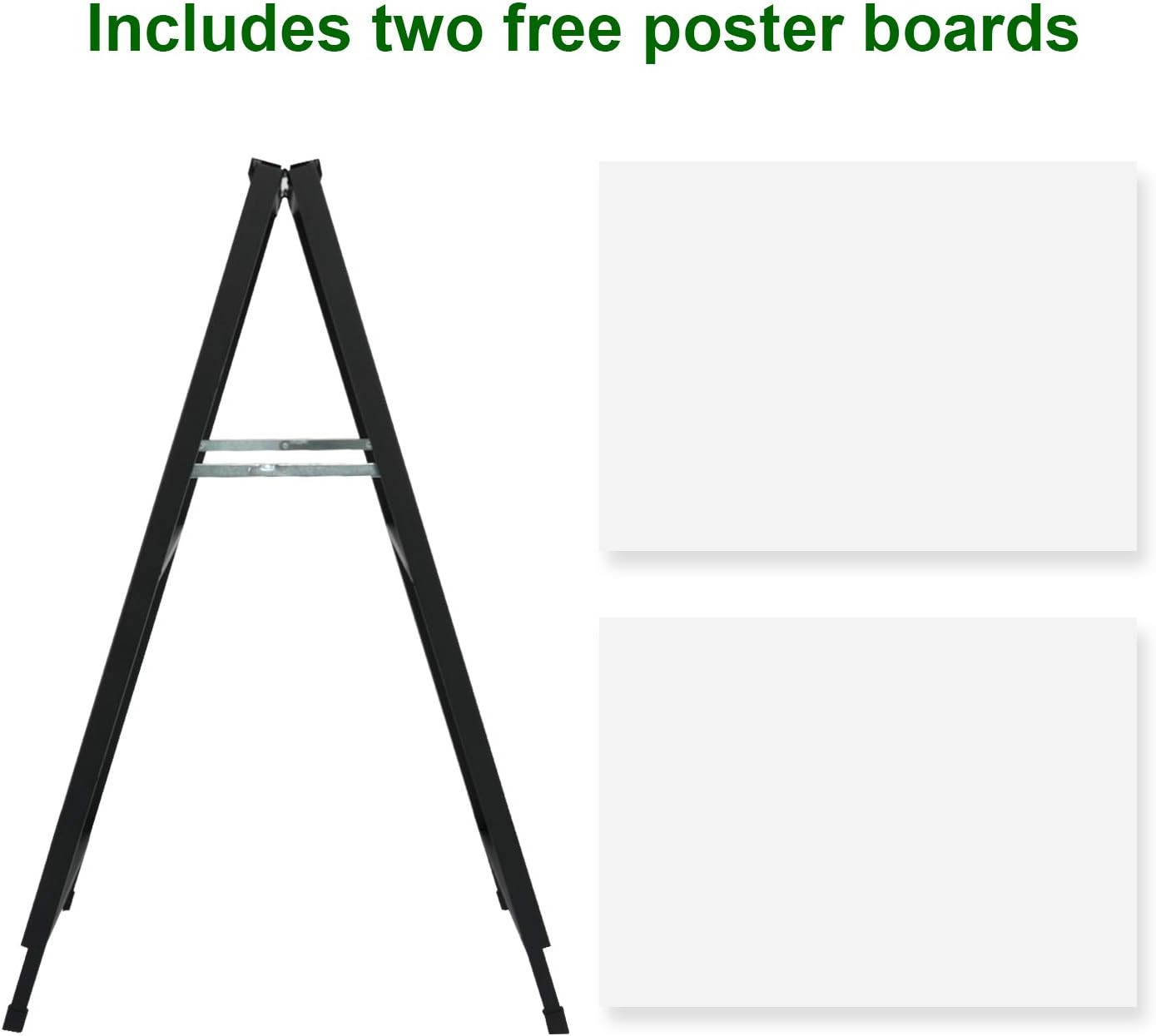 Heavy Duty A-Frame Sidewalk Sign 24 X 36 Inch, Portable Double-Sided Sandwich Bo