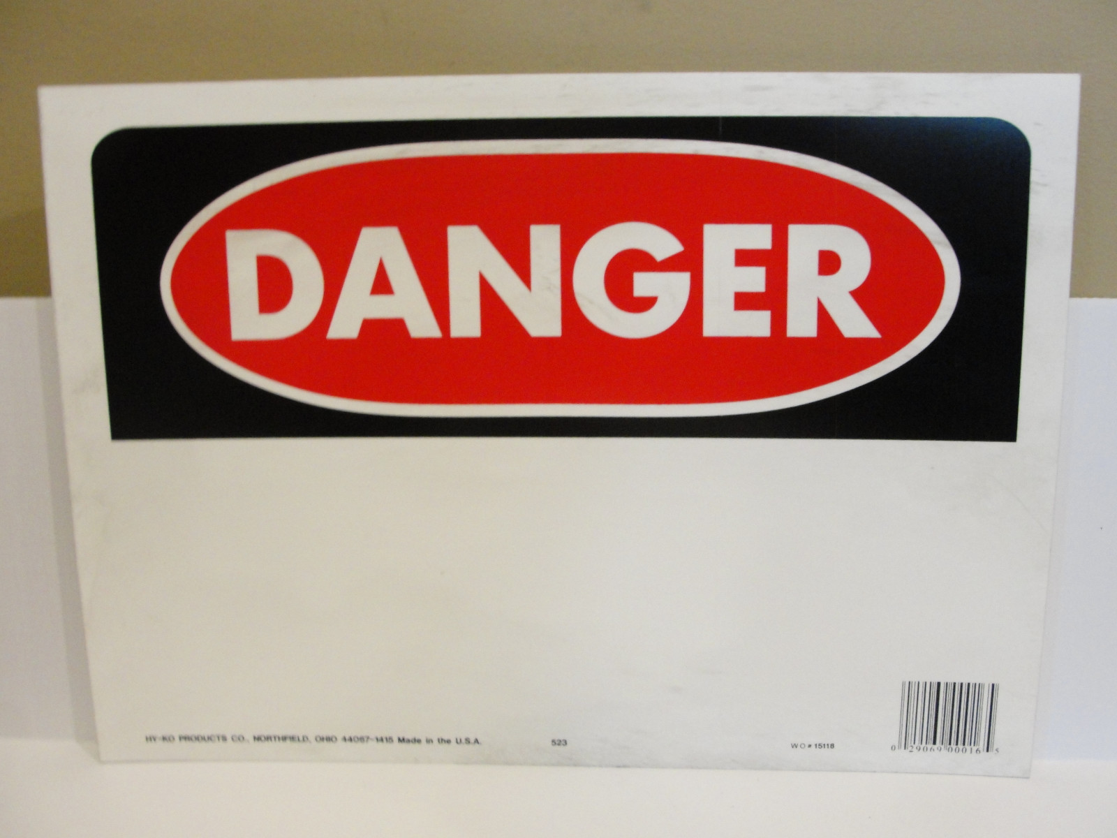 HY KO Products 523 « Danger » Sign 10&Prime; x 14&Prime;