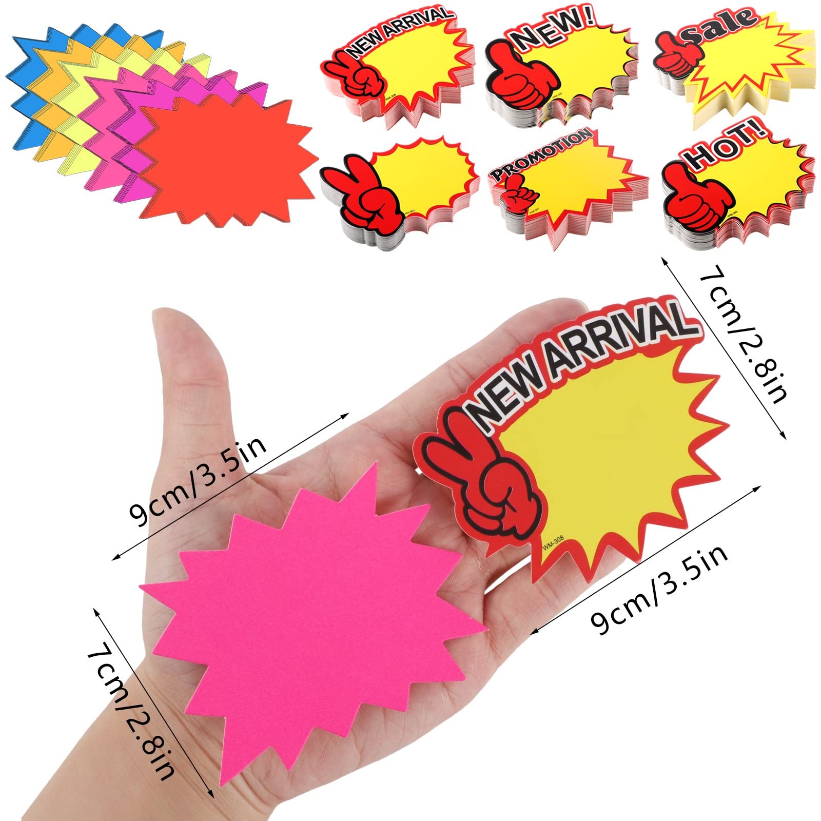600 Pieces Starburst Signs for Price Stickers, Garage Retail Sale Signs Yard …