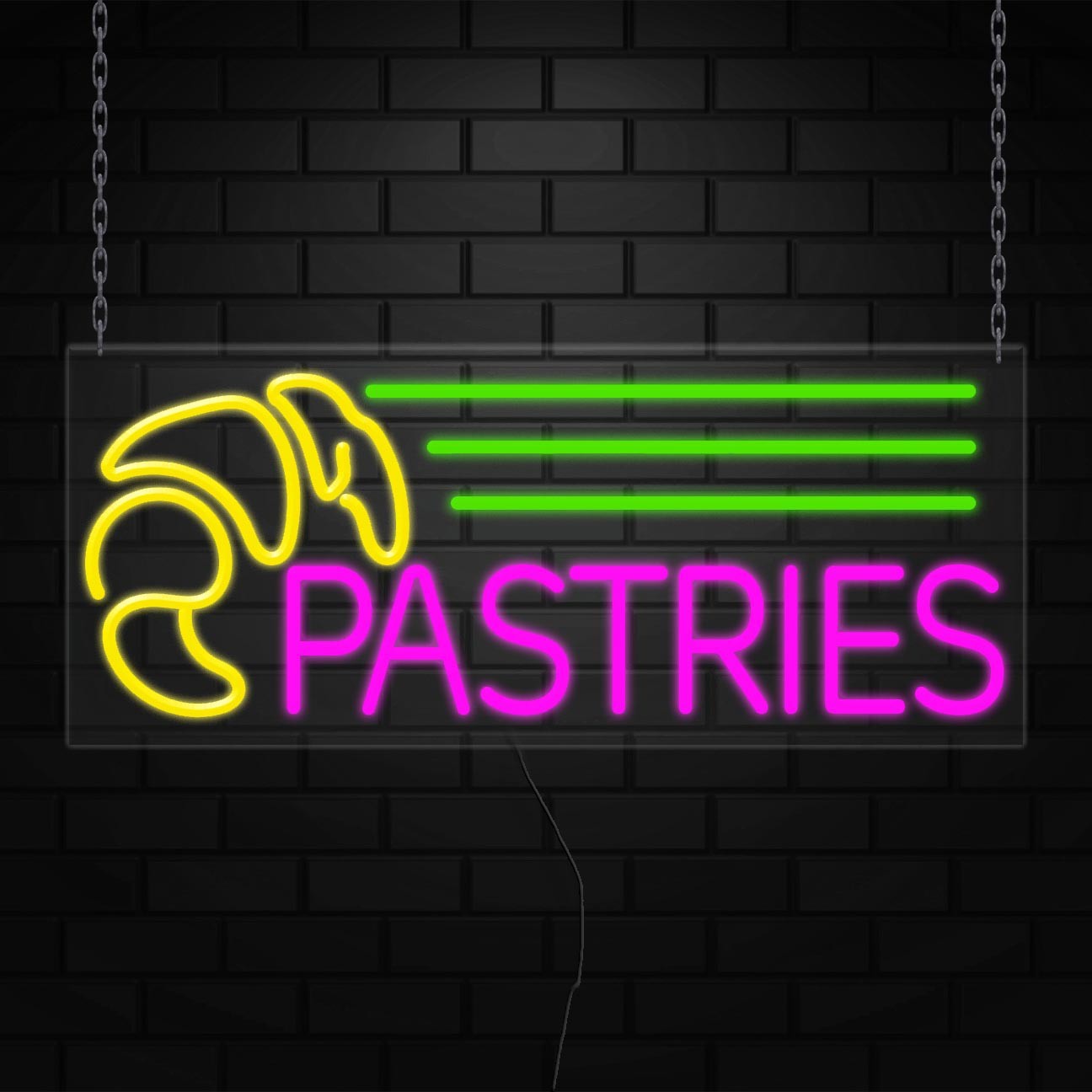 Pastries Sign for Business Displays | LED Flex Neon | 32&Prime;W x 13&Prime;H x 1&Prime;D