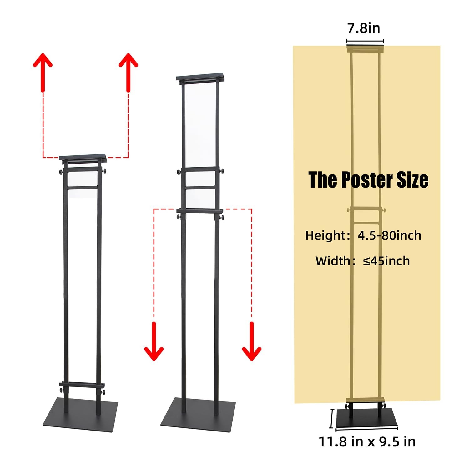 Poster Board Stand for Display, Heavy Duty Floor Sign Holder for Foam Board, …