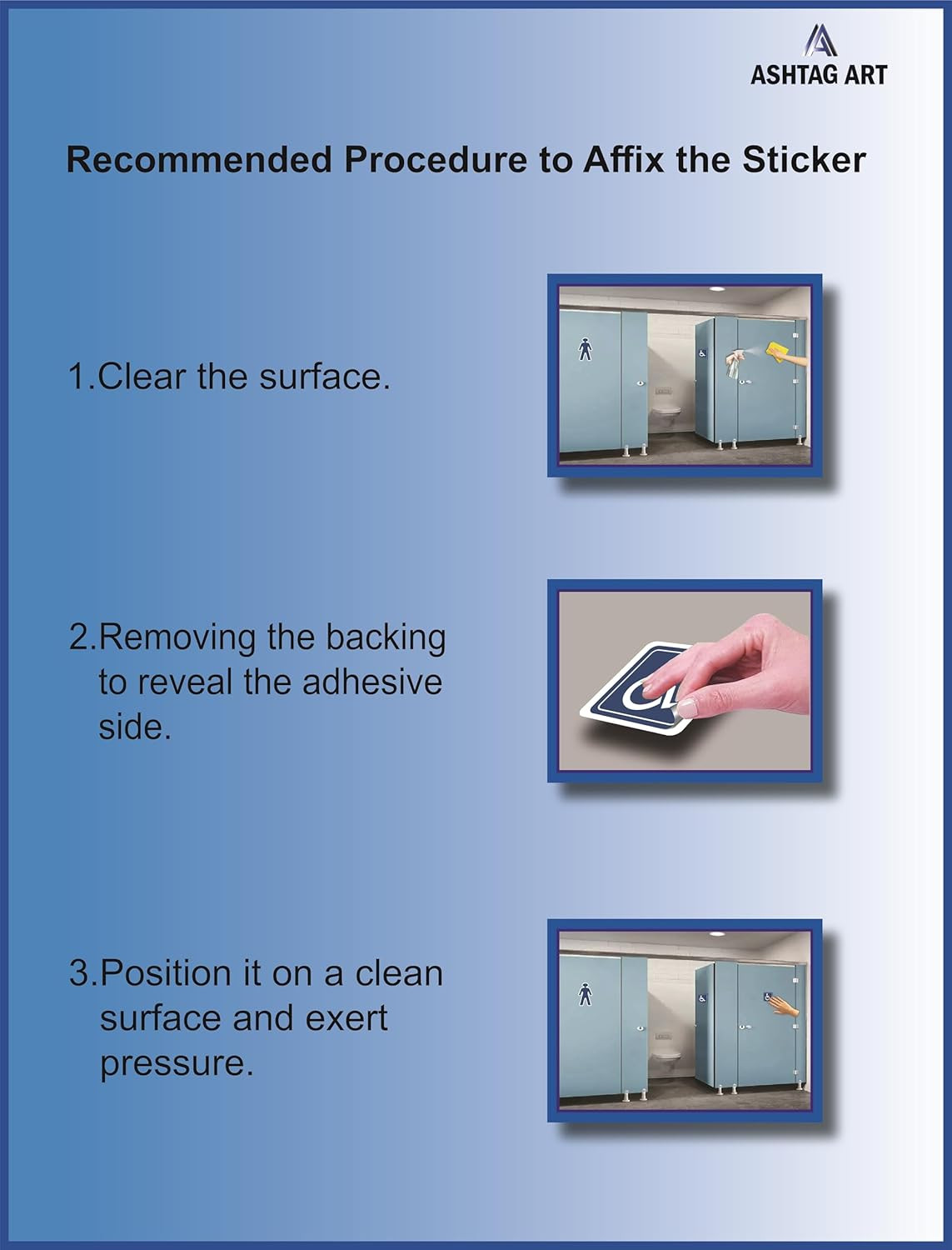 Premium Handicap ADA Complaint Signs [Pack of 6] – Vinyl Handicap Accessible Sti