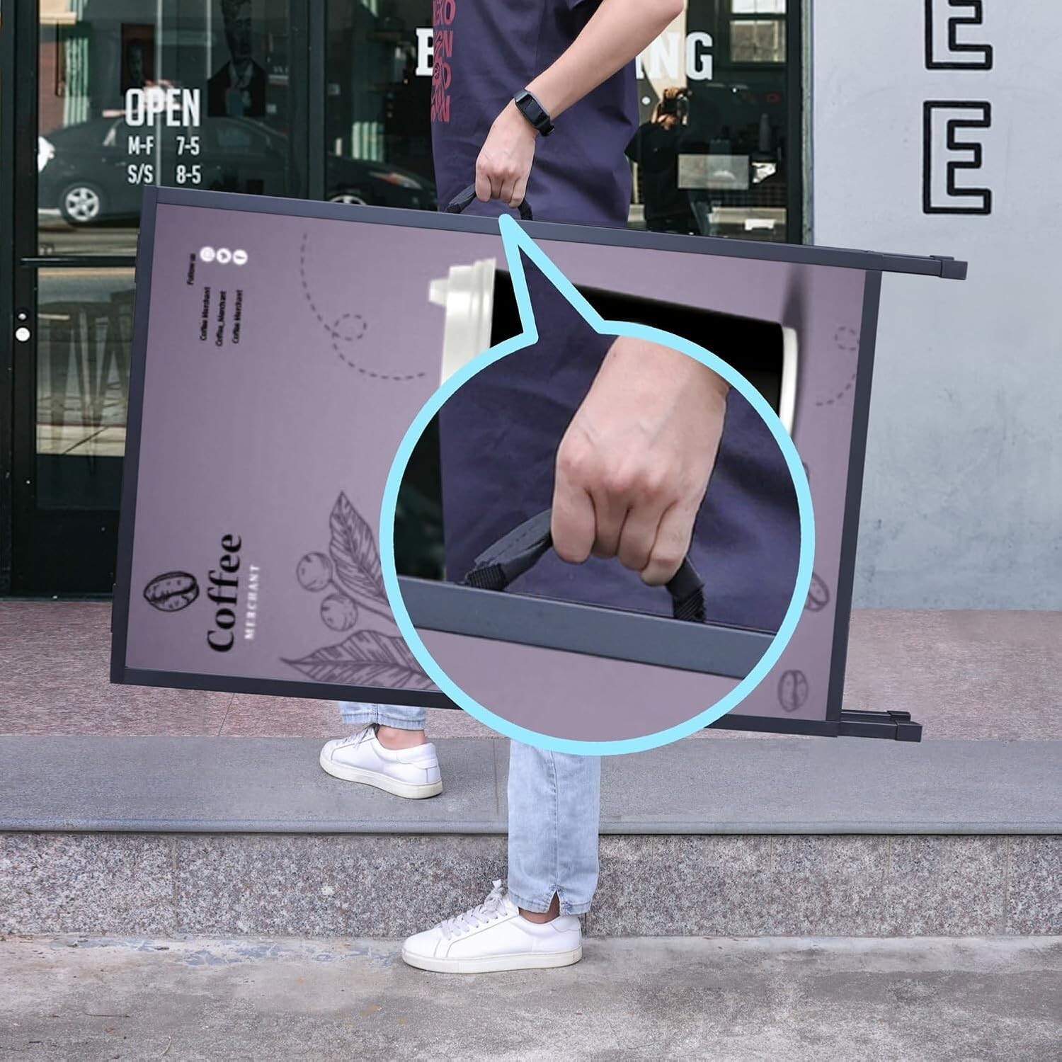 All-Metal A-Frame Sign Holder, Portable 24×36 » Sandwich Board for Diverse Uses