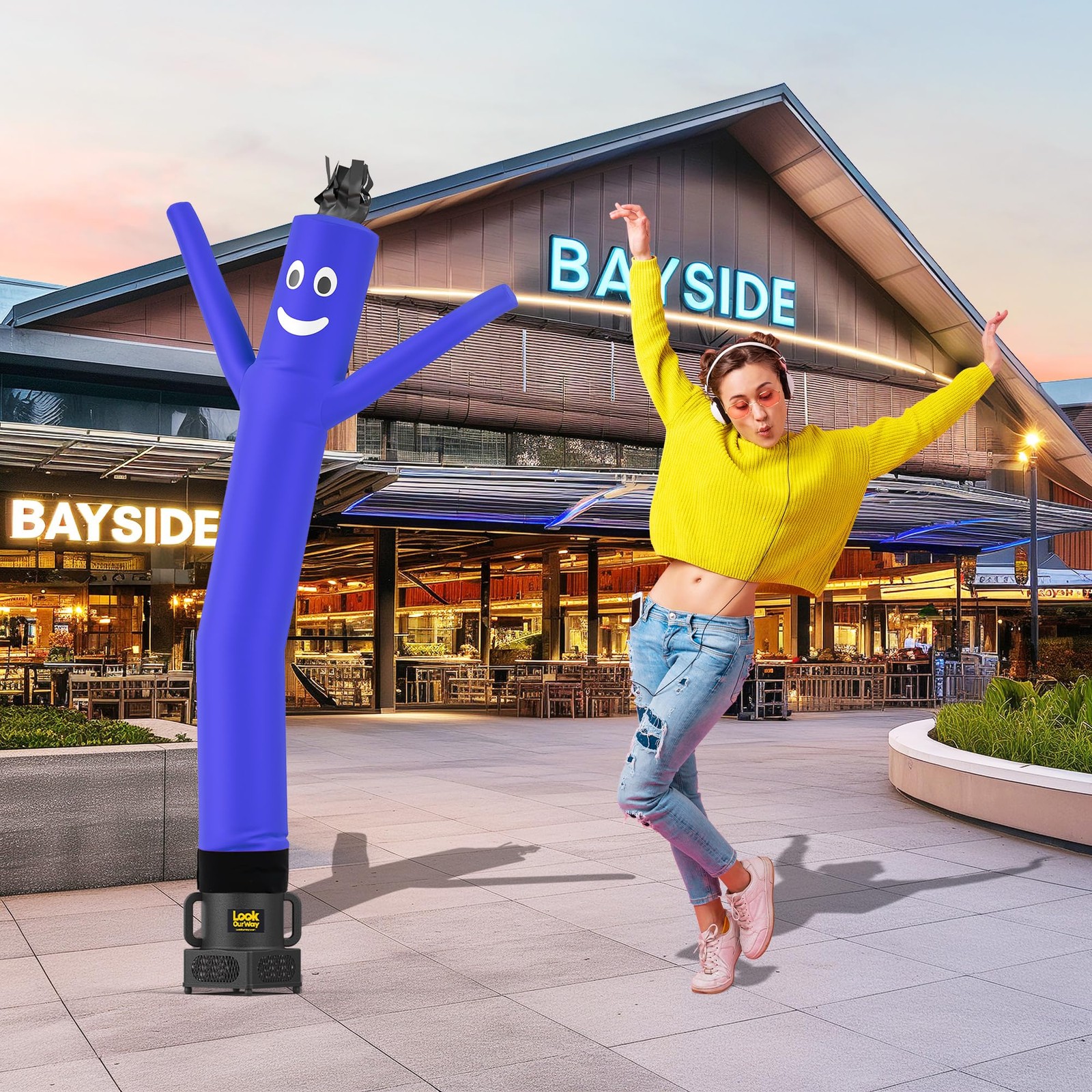 Lookourway Air Dancers Wacky Waving Inflatable Tube Man Attachment – 6 Feet