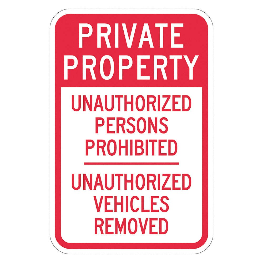 LYLE T1-4072-DG_12x18 Rflctv No Trespassing Sign,18x12in,Alum 448X21