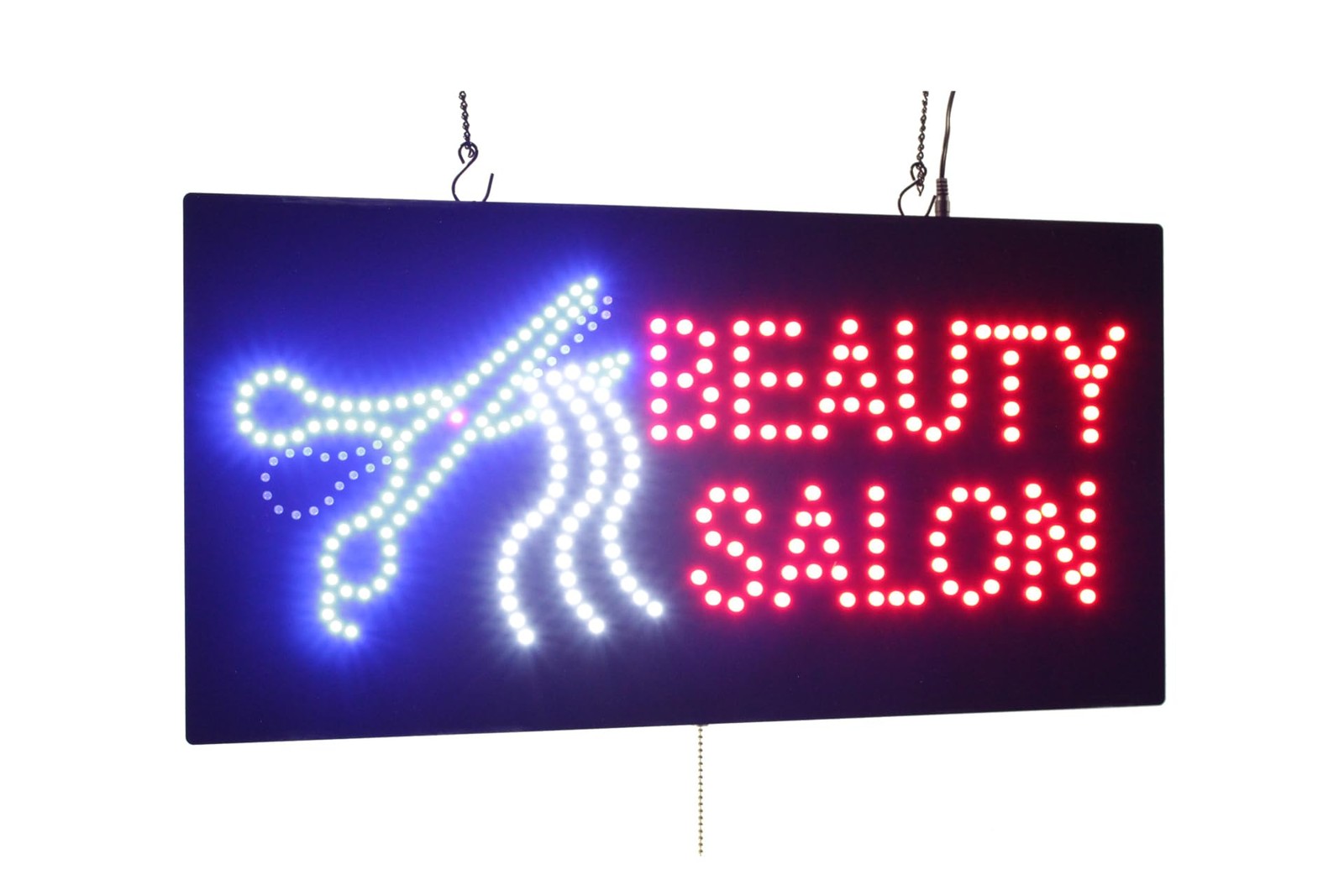 Beauty Salon Scissors Sign, 24&Prime;x12&Prime;, 60x30cm, , , Neon, Florescent, Signage, …